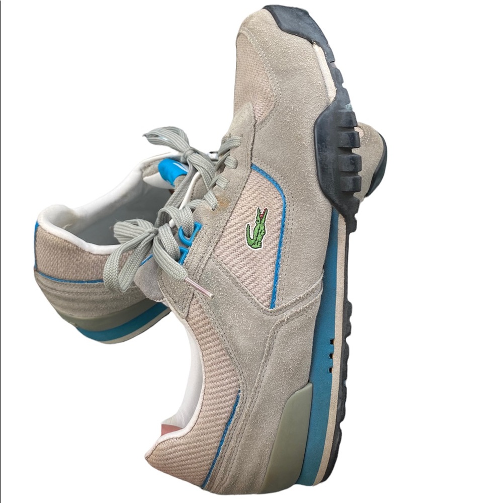 Lacoste mens match break suede sneakers size 10.5